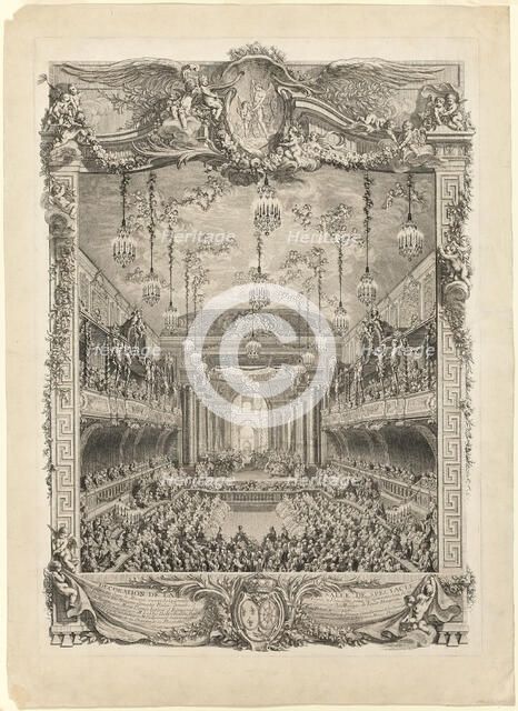 Decoration of the Hall of Spectacles, 1745. Creator: Charles Nicolas Cochin.