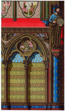 Decoration of the Sainte Chapelle, Paris, 13th century, (1870). Artist: Franz Kellerhoven