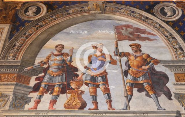 Decoration of the Sala dei Gigli, 1482-1484. Artist: Ghirlandaio, Domenico (1449–1494)