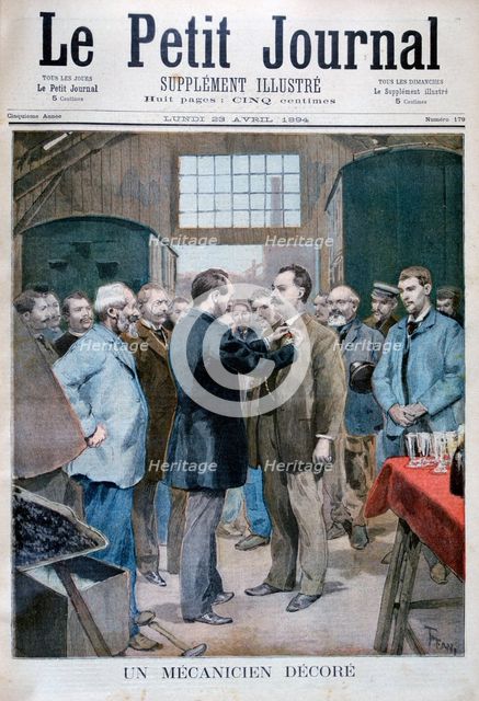Decoration of a mechanic, 1894. Artist: Oswaldo Tofani