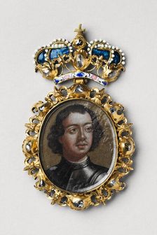 Decoration of Honour with Portrait of Emperor Peter I the Great (1672-1725), Early 18th cen.. Creator: Orders, decorations and medals