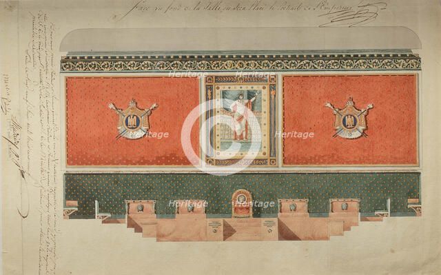 Decoration project for the Grand Chamber of the Court of Cassation, 1809.
