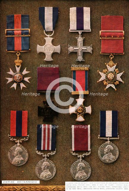 'Decorations de Guerre; Empire Britannique', 1917. Creator: Unknown.