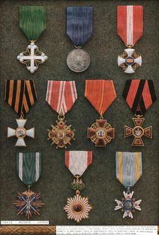 Decorations de Guerre; Italie - Russie - Japon 1917. Creator: Unknown