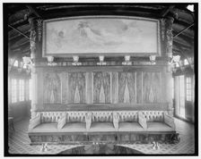 Decorations in convention hall, Str. City of Cleveland, Detroit & Cleveland Navigation Co., c1908. Creator: Unknown