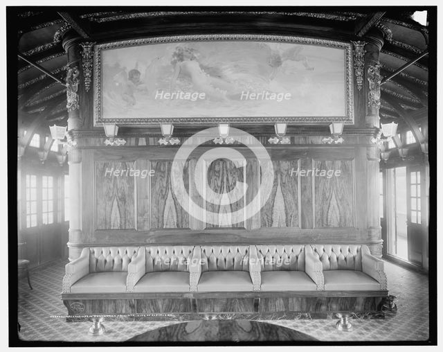 Decorations in convention hall, Str. City of Cleveland, Detroit & Cleveland Navigation Co., c1908. Creator: Unknown.