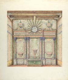 Decorations on Reredos and Sanctuary Walls, 1940. Creator: William Kieckhofel