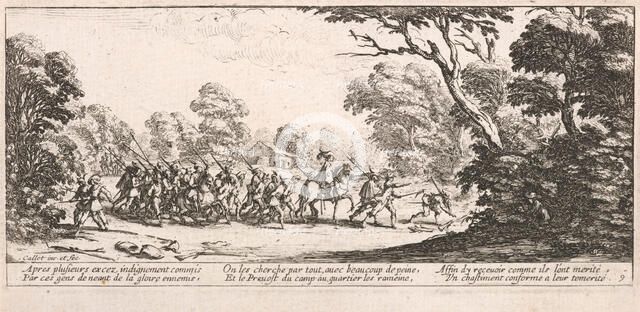 Découverte des malfaiteurs (Discovery of the Malefactors), 1633. Creator: Jacques Callot.