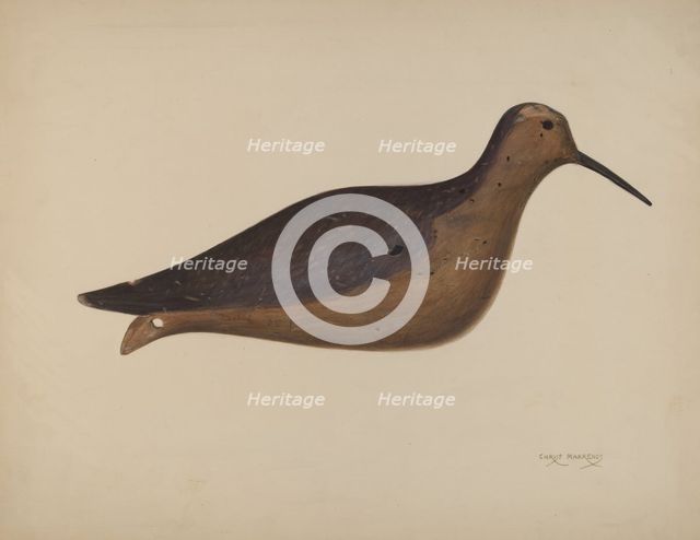 Decoy, c. 1937. Creator: Chris Makrenos.