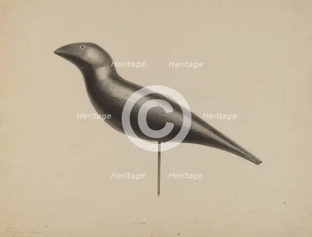 Decoy, c. 1938. Creator: Roberta Spicer.
