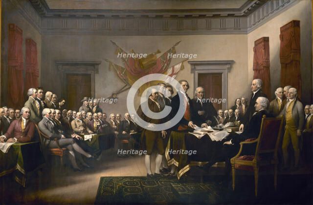 Declaration of Independence', 1819. Creator: Trumbull, John (1756-1843).