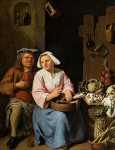 Declaration of love, 1706. Creator: Haeften, Nicolaes van (1663-1715)