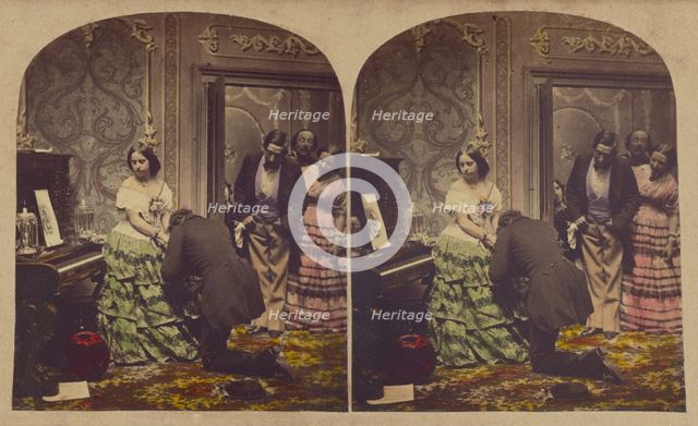 Declaration of Love., July 1857. Creator: Alfred Silvester.