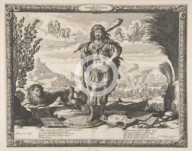 Declaration of War on Spain by Louis XIII: The King as Hercules, ca. 1635. Creator: Abraham Bosse.