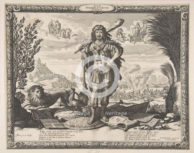 Declaration of War on Spain by Louis XIII: The King as Hercules, ca. 1635. Creator: Abraham Bosse.