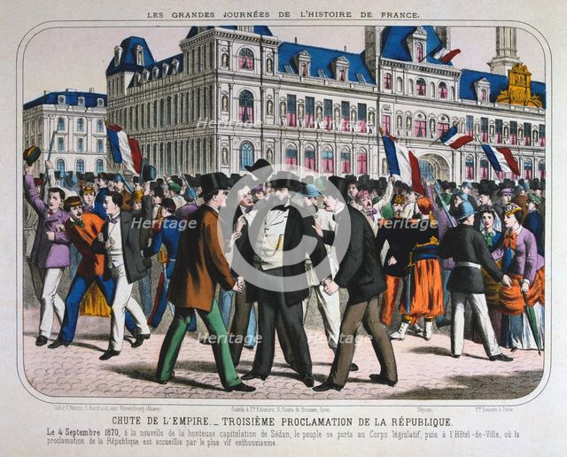 Declaration of the French Third Republic, 4th September 1870. Artist: Anon