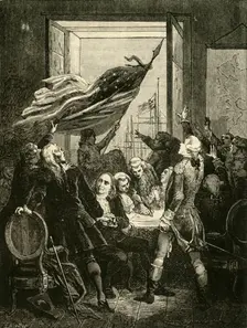 Declaration of the Independence of the United States (1776), 1890. Creator: Unknown