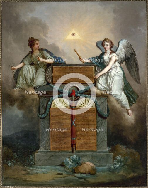 Declaration of the Rights of Man and of the Citizen, c1789. Creator: Jean Jacques Francois Le Barbier.