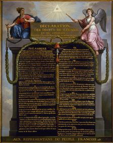 Declaration of the Rights of Man and of the Citizen, c1789. Creator: Jean Jacques Francois Le Barbier
