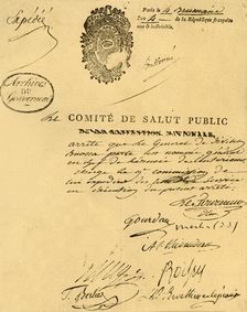 Decree of the Committee of Public Health, 26 October 1795, (1921). Creator: Unknown