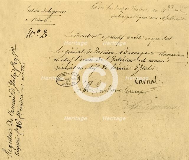 Decree of the Executive Directorate, 2 March 1796, (1921). Creator: Unknown.