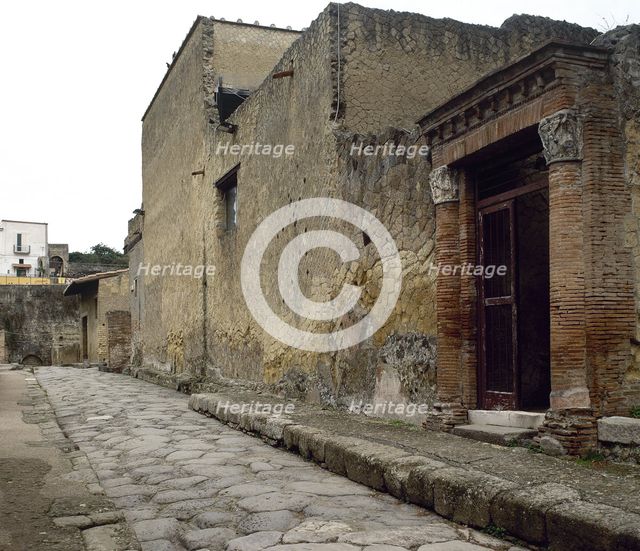 Decumanus inferior, Herculaneum, Italy, 2002. Creator: LTL.