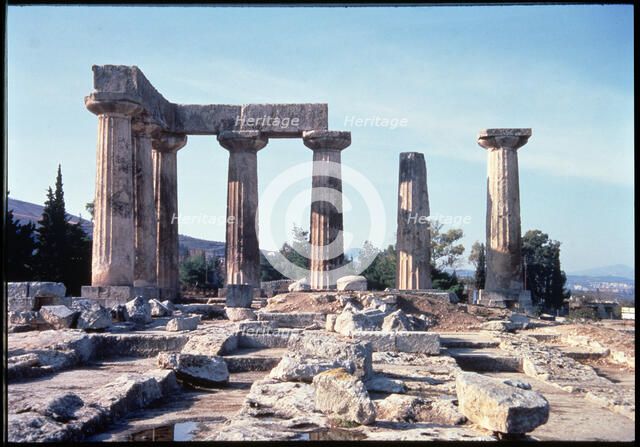 Decumanus Road in the ruins of Corinth.