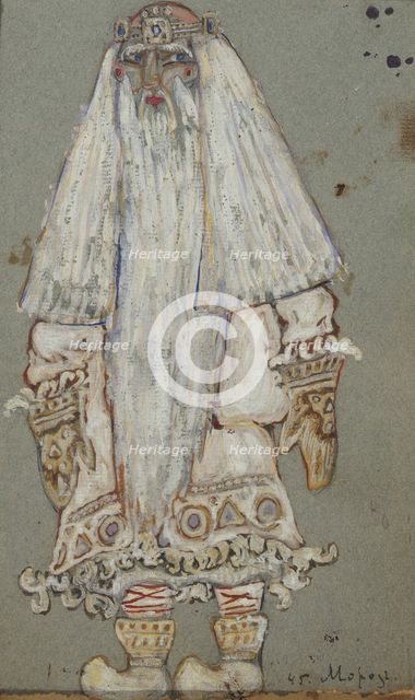 Ded Moroz. Costume design for the theatre play Snow Maiden by A. Ostrovsky, 1912. Artist: Roerich, Nicholas (1874-1947)