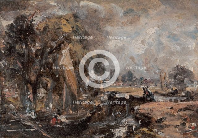 Dedham Lock, between 1819 and 1820. Creator: John Constable.