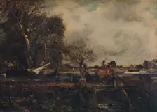 Dedham Lock, or The Leaping Horse 1825, (1922). Creator: John Constable