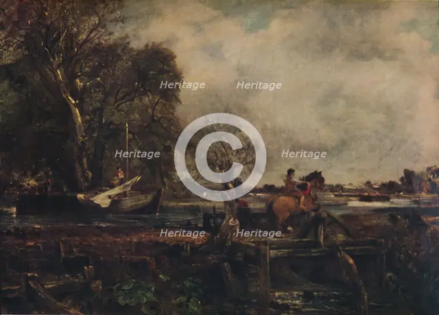 'Dedham Lock, or The Leaping Horse', 1825, (1922). Creator: John Constable.