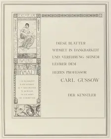 Dedication, 1883. Creator: Max Klinger