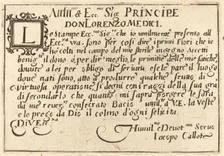 Dedication to Don Lorenzo de Medici, c. 1622. Creator: Jacques Callot