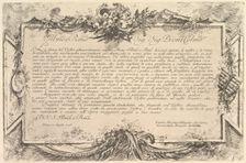 Dedication to Giovanni Bottari (Dédicace à Bottari), ca. 1748. Creator: Giovanni Battista Piranesi