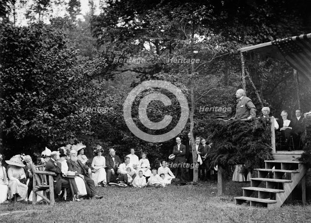 Dedication of Joaquin Miller Cabin, between c1910 and c1915. Creator: Bain News Service.
