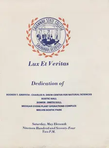 Dedication of new buildings at the Savannah State College, Georgia, 1974. Creator: Unknown