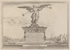 Dedication Page with Statue of Fama, 1638. Creator: Ercole Bazicaluva