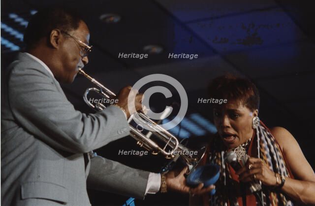 Dee Dee Bridgewater and Clark Terry, Jazz Inn Party, Nordwijk, Netherlands, 1989. Creator: Brian Foskett.