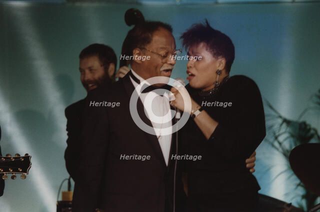 Dee Dee Bridgewater and Clark Terry, Jazz Inn Party, Nordwijk, Netherlands, 1989. Creator: Brian Foskett.