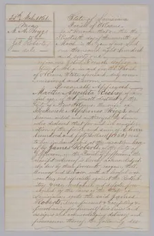 Deed of sale for an enslaved man named John, March 30, 1861. Creator: John French Coffey