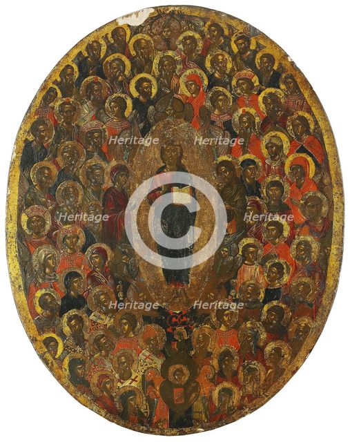 Deesis, 17th century. Artist: Russian icon  
