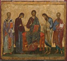 Deesis with St. Nicholas and an unknown saint, unknown date. Creator: Unknown