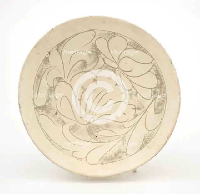 Deep bowl with peony design, Jin dynasty (1115-1234). Creator: Unknown.
