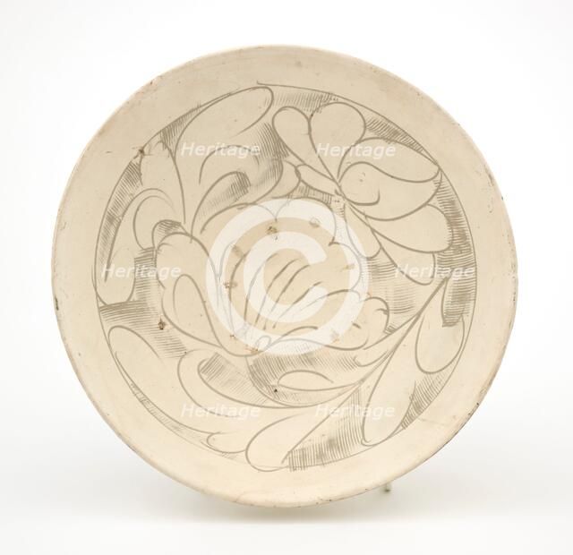 Deep bowl with peony design, Jin dynasty (1115-1234). Creator: Unknown.