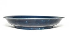 Deep blue dish with carved dragon design, 1522-1566. Creator: Unknown