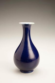 Deep-blue vase, 1700s. Creator: Unknown
