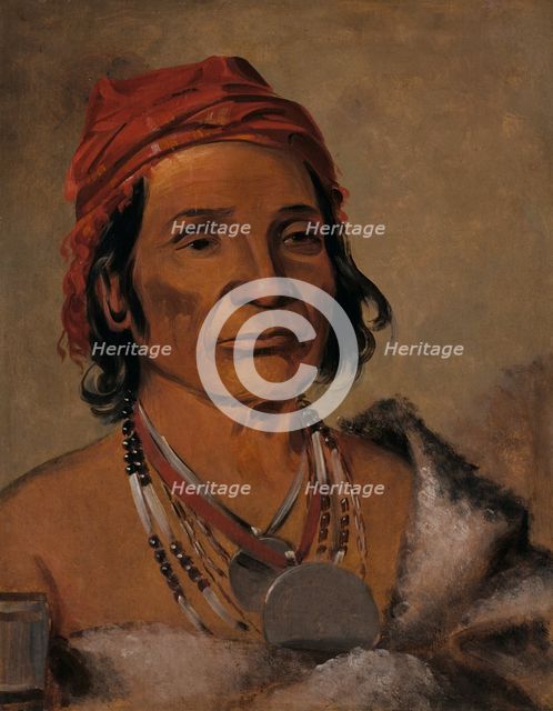 Deep Lake, an Old Chief, 1831. Creator: George Catlin.