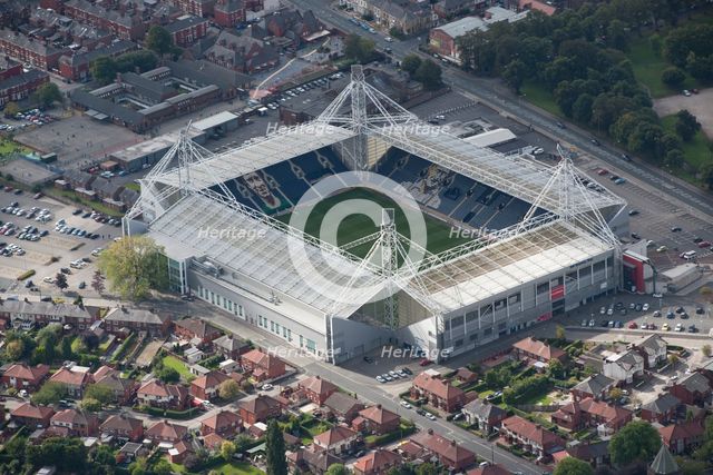 Deepdale, home of Preston North End Football Club, Lancashire, 2015. Creator: Dave MacLeod.