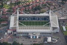 Deepdale, home of Preston North End Football Club, Lancashire, 2015. Creator: Dave MacLeod