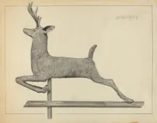 Deer Weather Vane, c. 1938. Creator: Salvatore Borrazzo